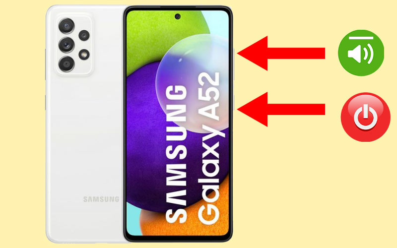 Chụp màn hình Samsung Galaxy A52 bằng tổ hợp phím cứng